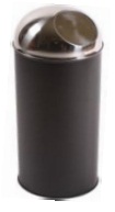 Cos gunoi push negru 45l 30x70 cm